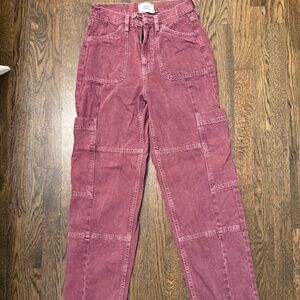 Faded BDG Burgundy denim pants